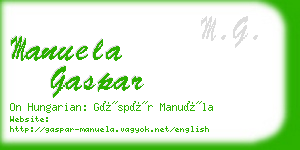 manuela gaspar business card